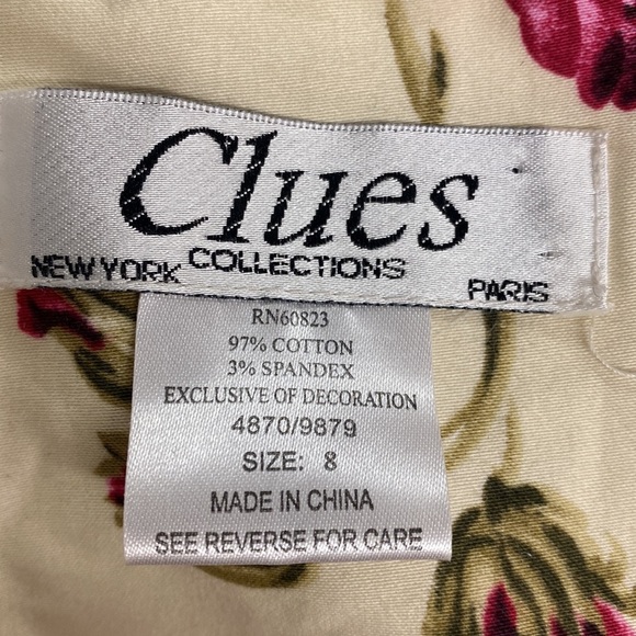 Vintage Beautiful floral cream and pink dress from Clues Collection - Picture 5 of 6